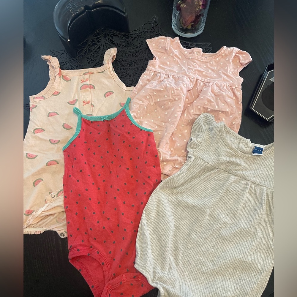 Bundle Carters and Old Navy Adorable Baby Romper and Dress Set